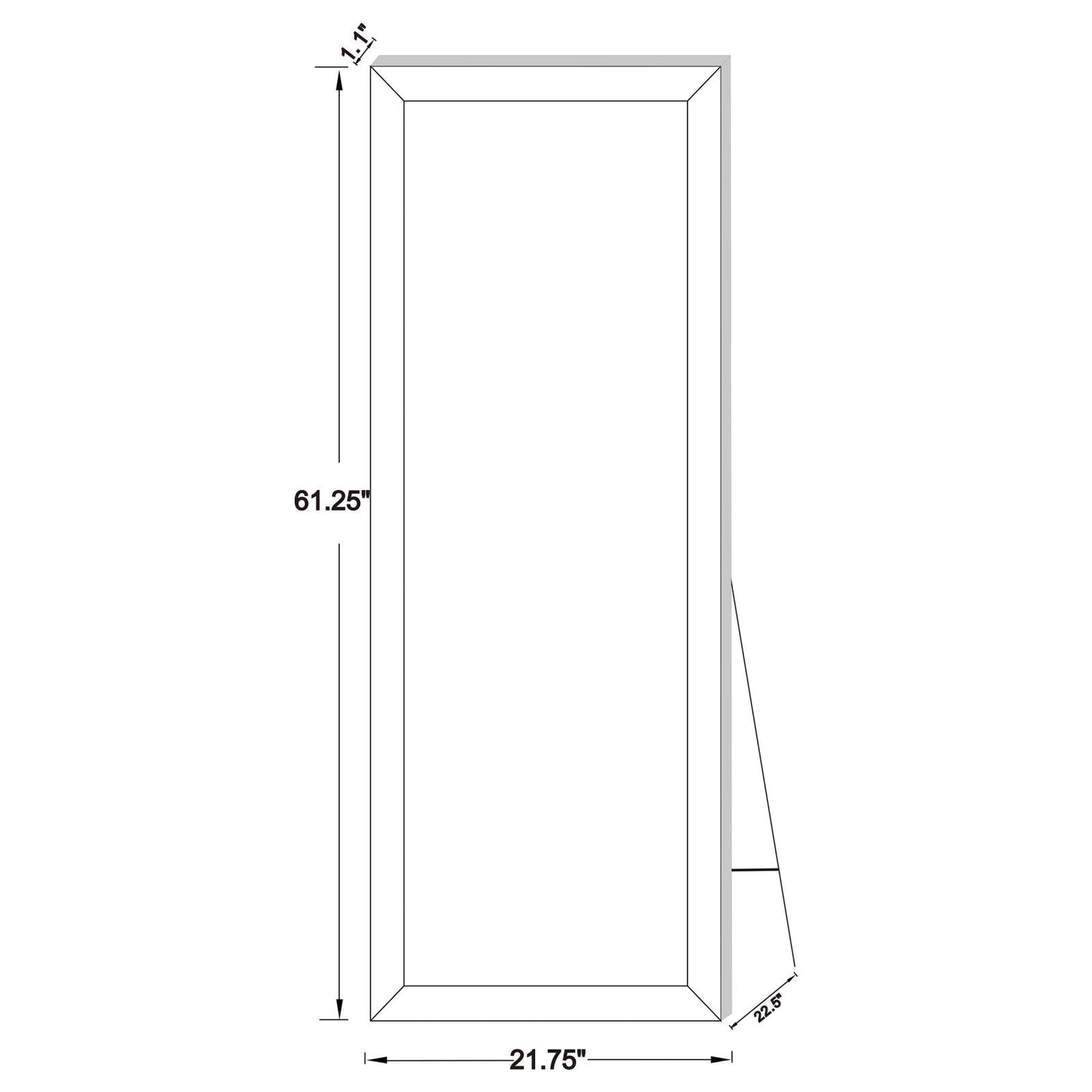 Soline Rectangle Cheval Mirror - 961633 - Bien Home Furniture & Electronics