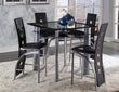 Sona Black/Silver Counter Height Set - SET | 5532-36 | 5532-36B | 5532-24(3) - Bien Home Furniture & Electronics