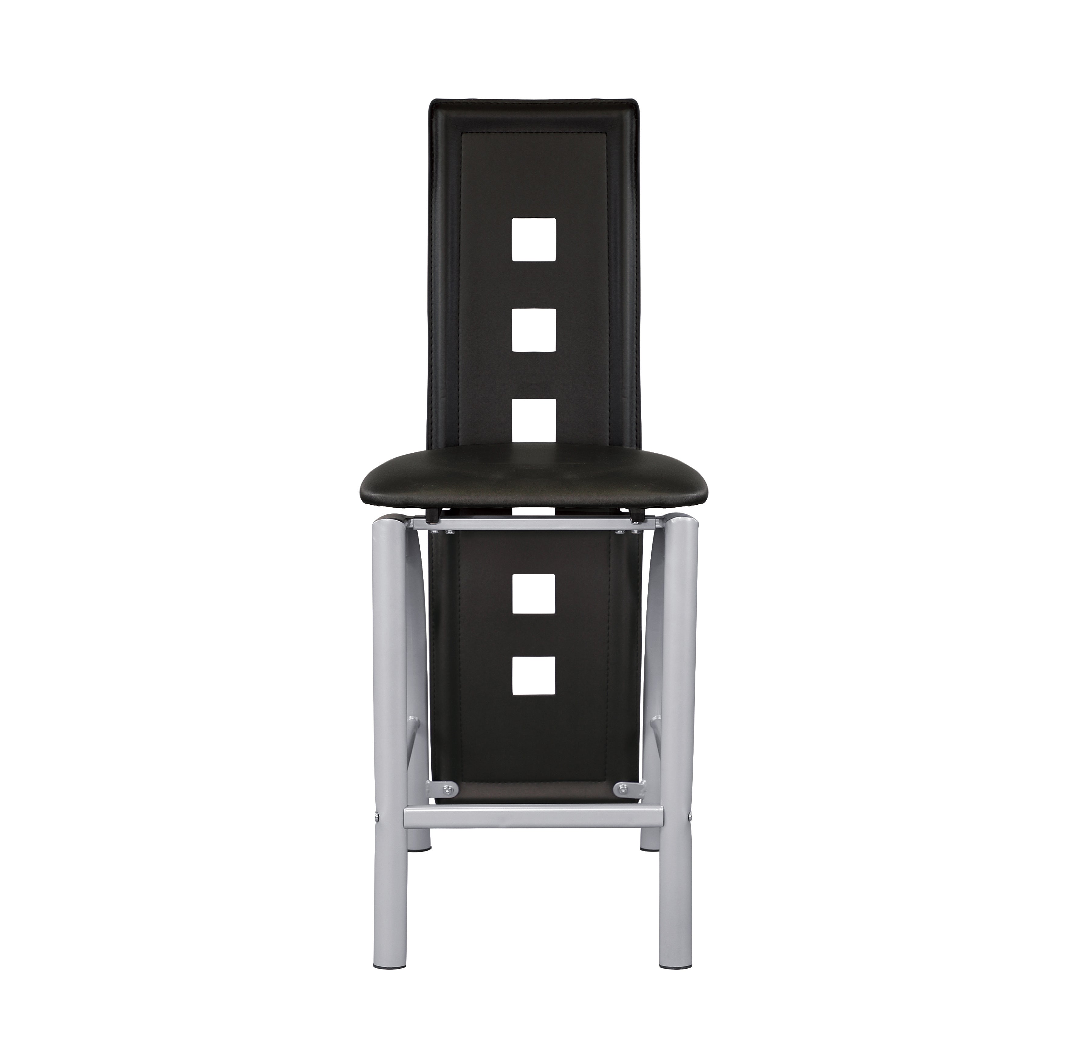 Sona Black/Silver Counter Height Set - SET | 5532-36 | 5532-36B | 5532-24(3) - Bien Home Furniture & Electronics