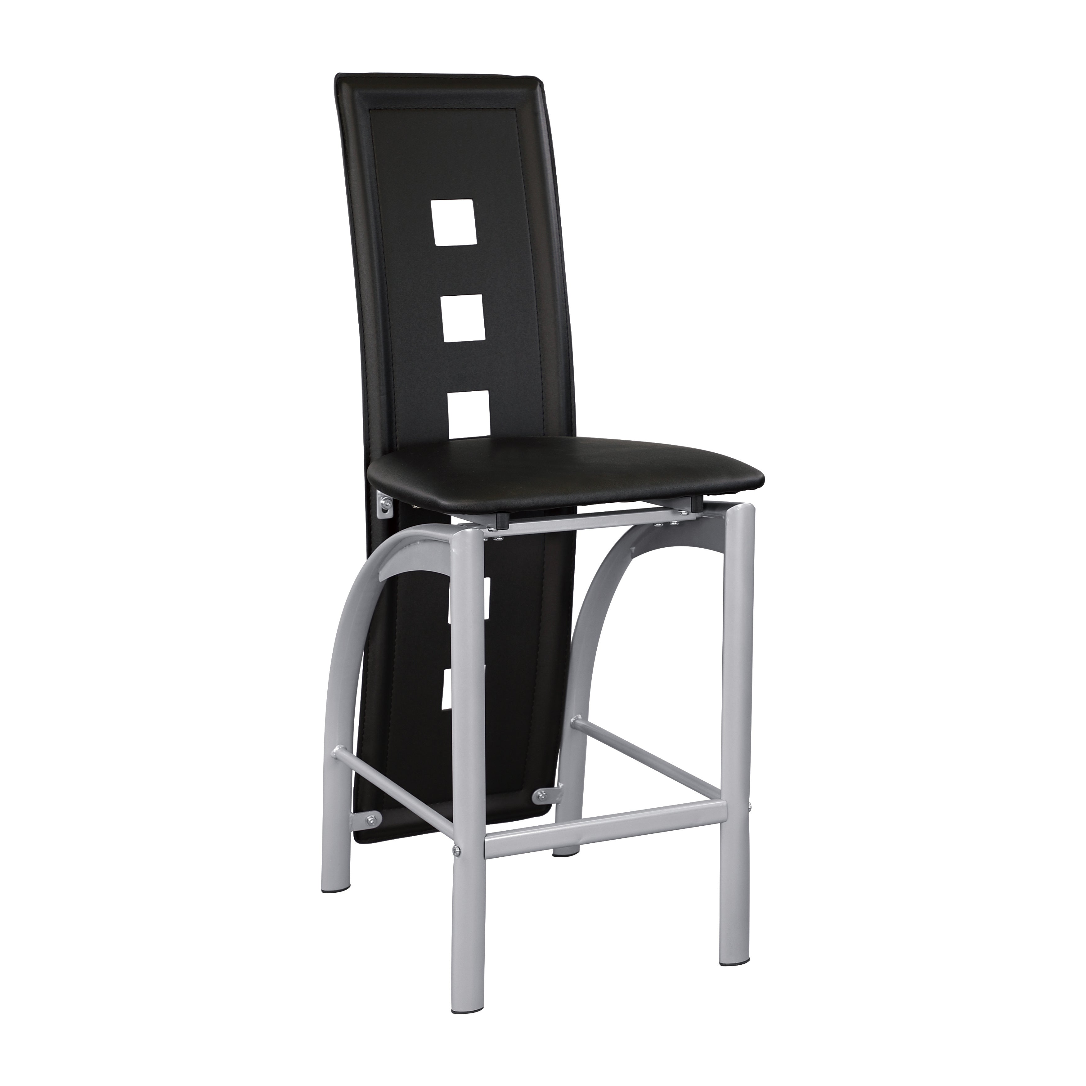 Sona Black/Silver Counter Height Set - SET | 5532-36 | 5532-36B | 5532-24(3) - Bien Home Furniture & Electronics