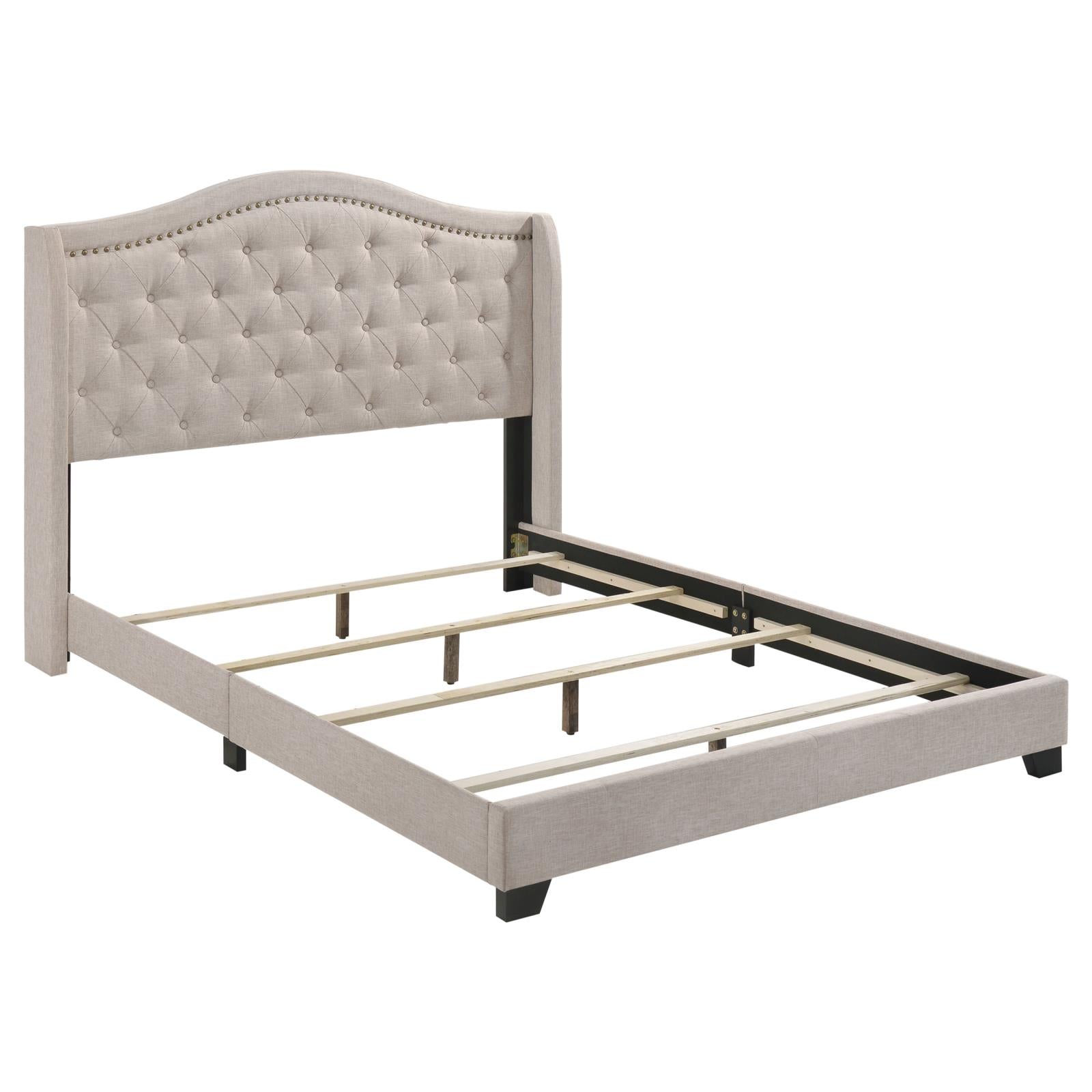 Sonoma Camel Back Eastern King Bed Beige - 310073KE - Bien Home Furniture & Electronics