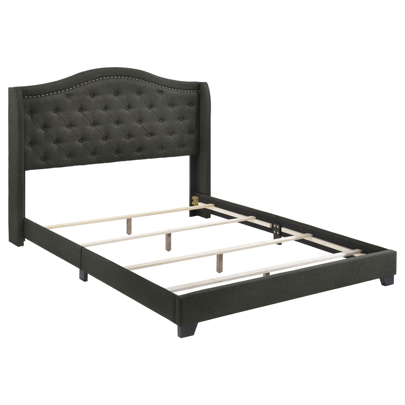 Sonoma Camel Back Eastern King Bed Gray - 310072KE - Bien Home Furniture & Electronics
