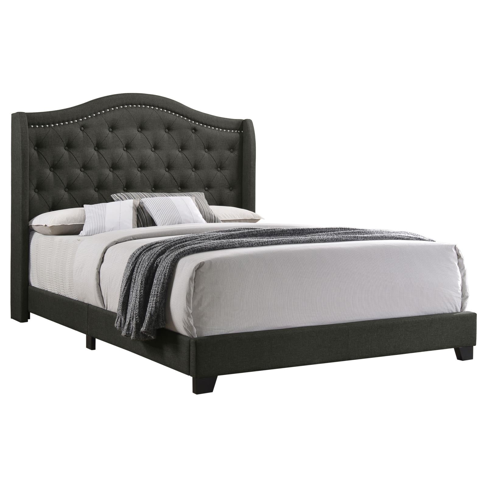 Sonoma Camel Back Eastern King Bed Gray - 310072KE - Bien Home Furniture & Electronics