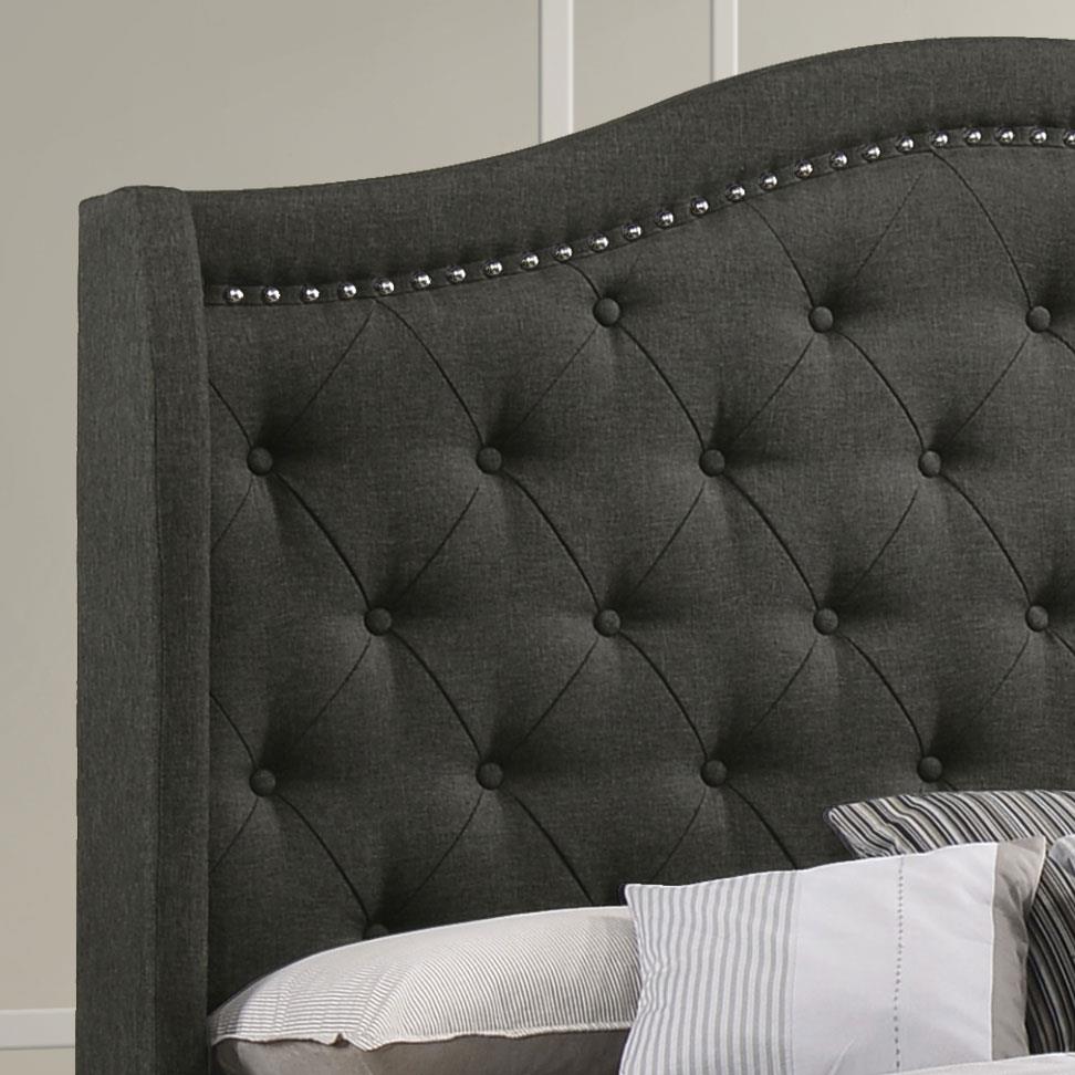 Sonoma Camel Back Eastern King Bed Gray - 310072KE - Bien Home Furniture & Electronics