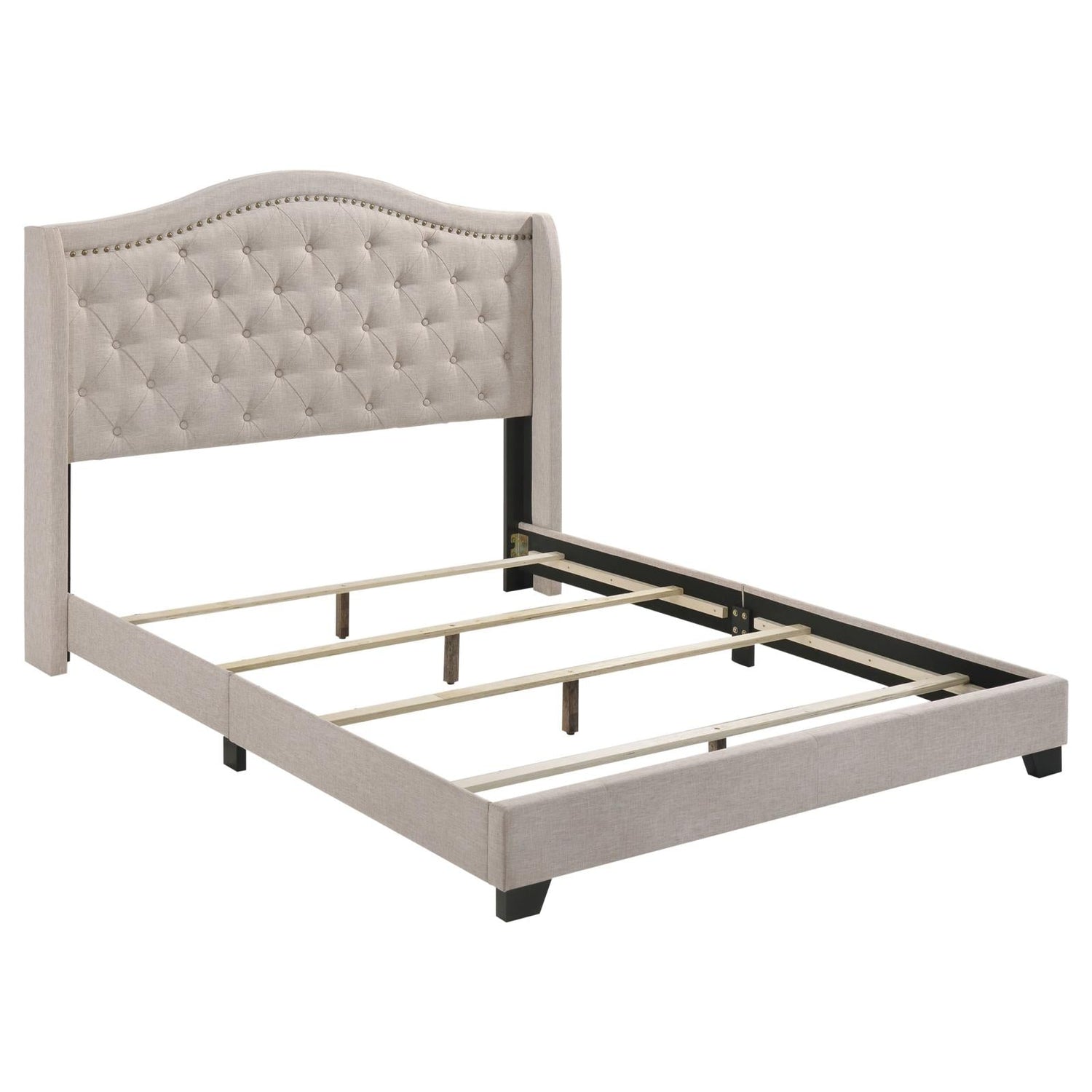 Sonoma Camel Back Full Bed Beige - 310073F - Bien Home Furniture & Electronics