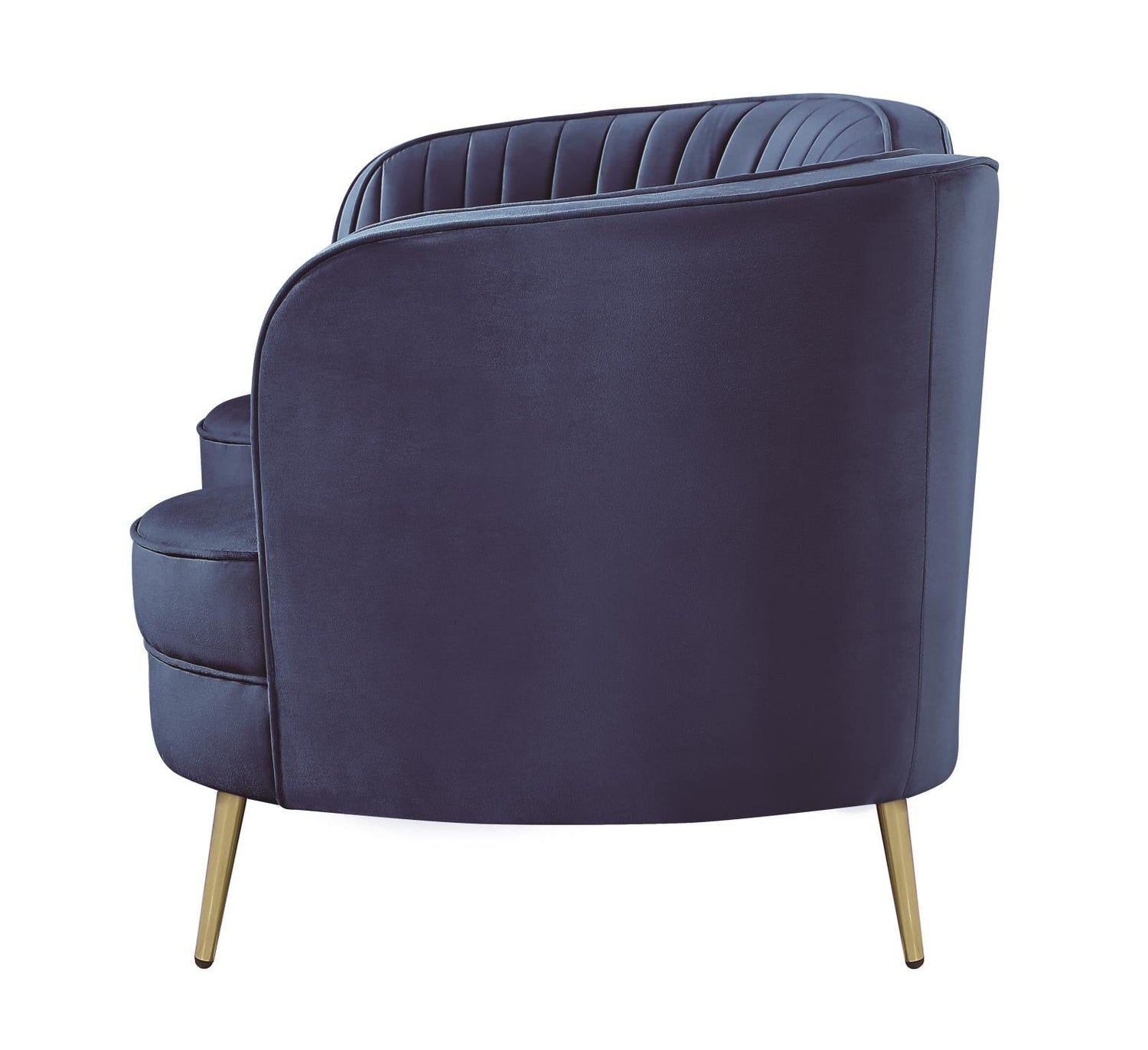 Sophia Upholstered Camel Back Loveseat Blue - 506862 - Bien Home Furniture & Electronics