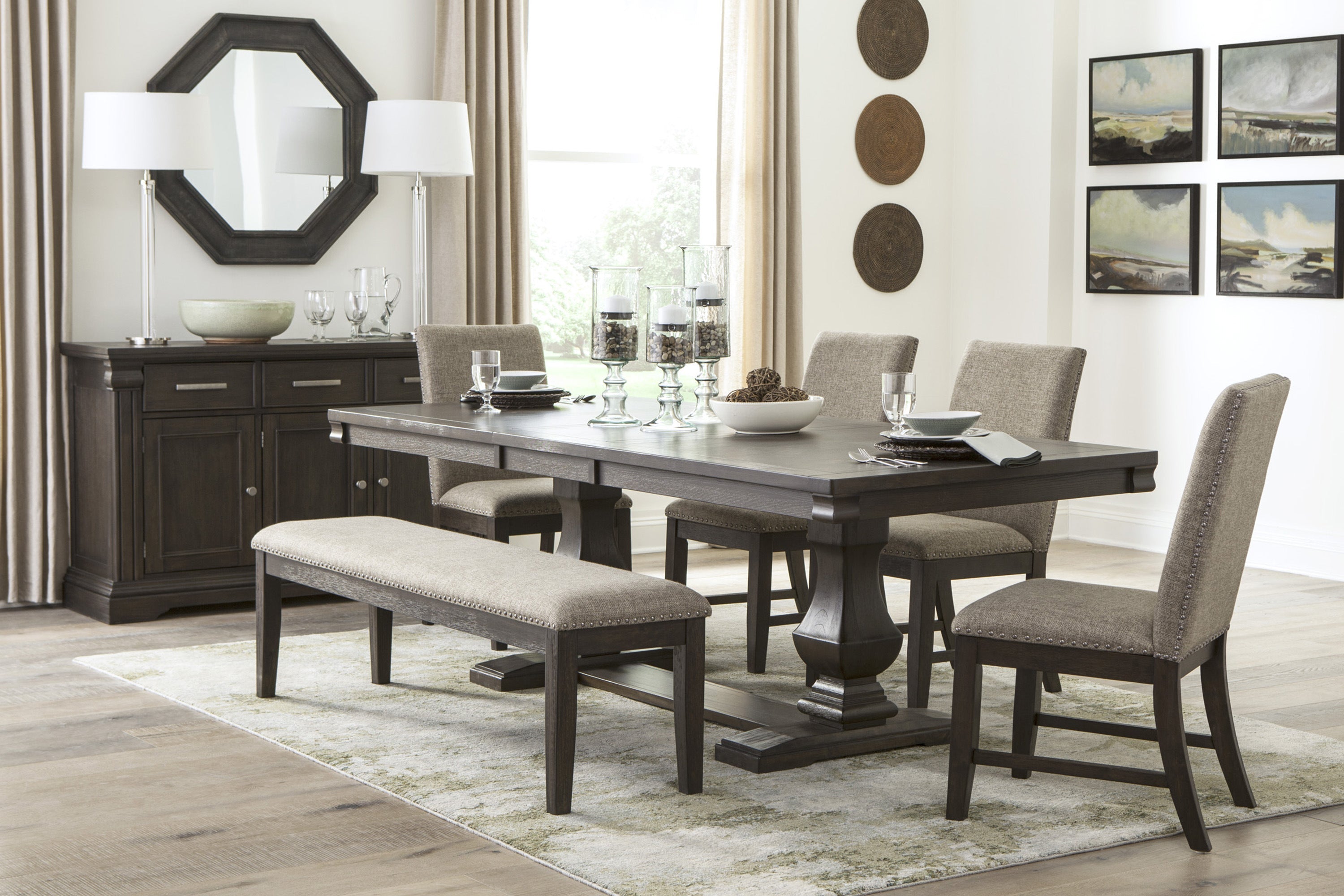 Southlake Wire Brushed Rustic Brown Dining Table - 5741-94* - Bien Home Furniture & Electronics