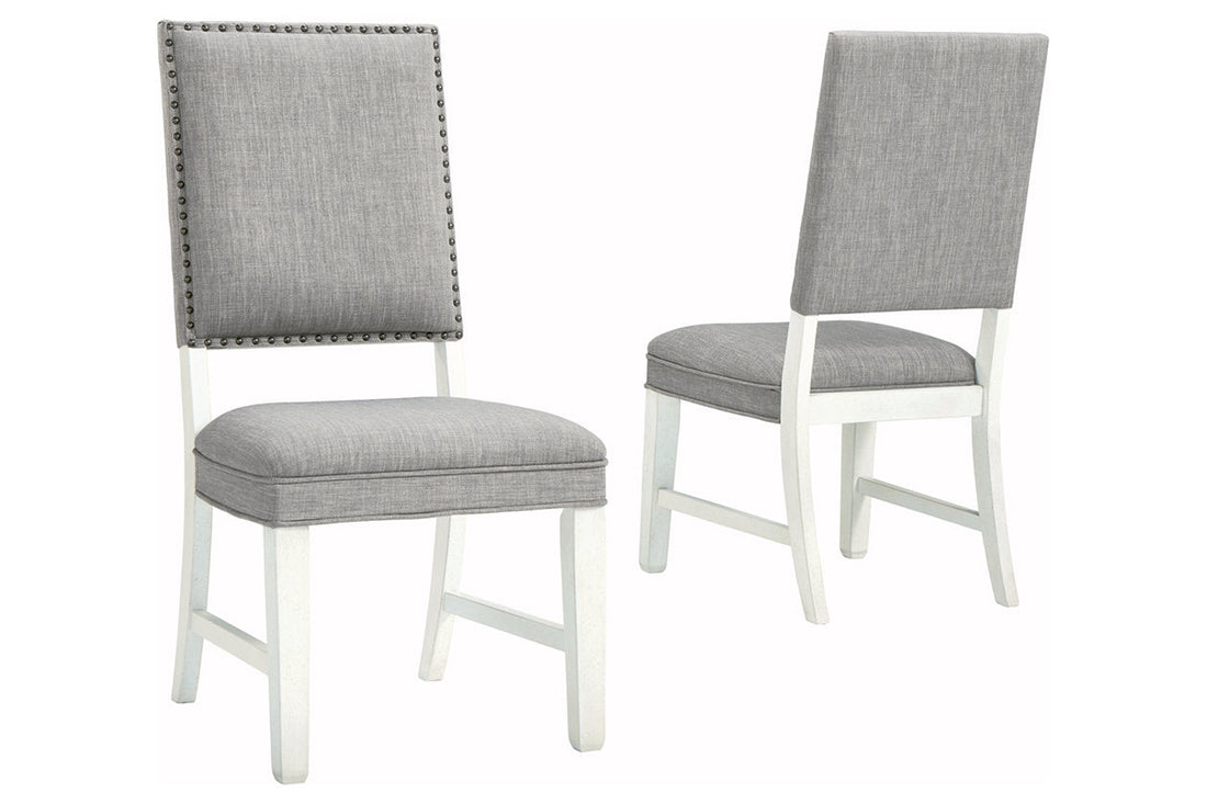 [SPECIAL] Nashbryn Gray/White Dining Chair, Set of 2 - D763-02 - Bien Home Furniture &amp; Electronics
