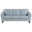 Spivey Aqua Leather Sofa - 9460AQ-3 - Bien Home Furniture & Electronics