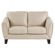 Spivey Beige Leather Loveseat - 9460BE-2 - Bien Home Furniture & Electronics