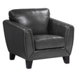 Spivey Dark Gray Leather Chair - 9460DG-1 - Bien Home Furniture & Electronics