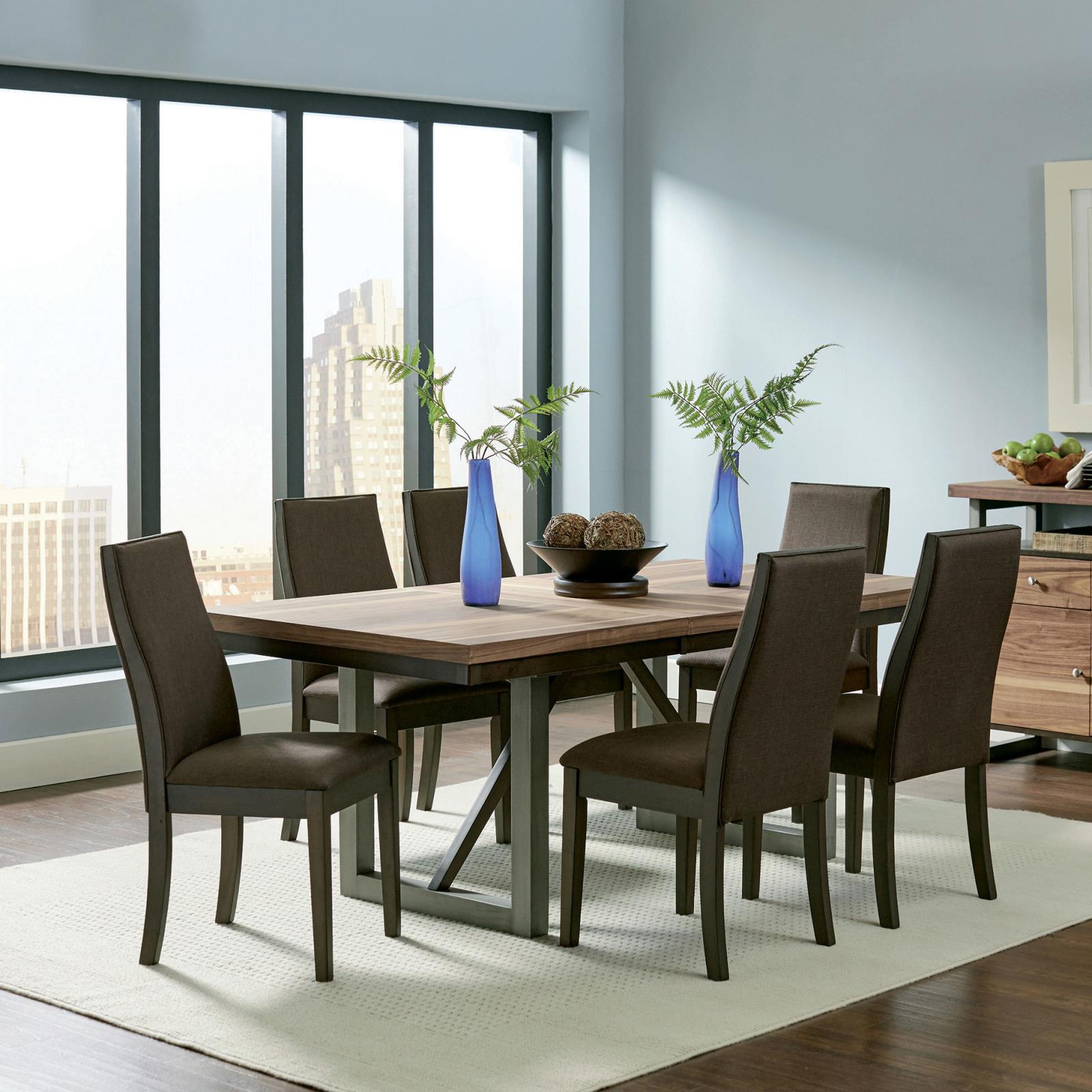 Spring Creek Natural Walnut Dining Table with Extension Leaf - 106581 - Bien Home Furniture & Electronics