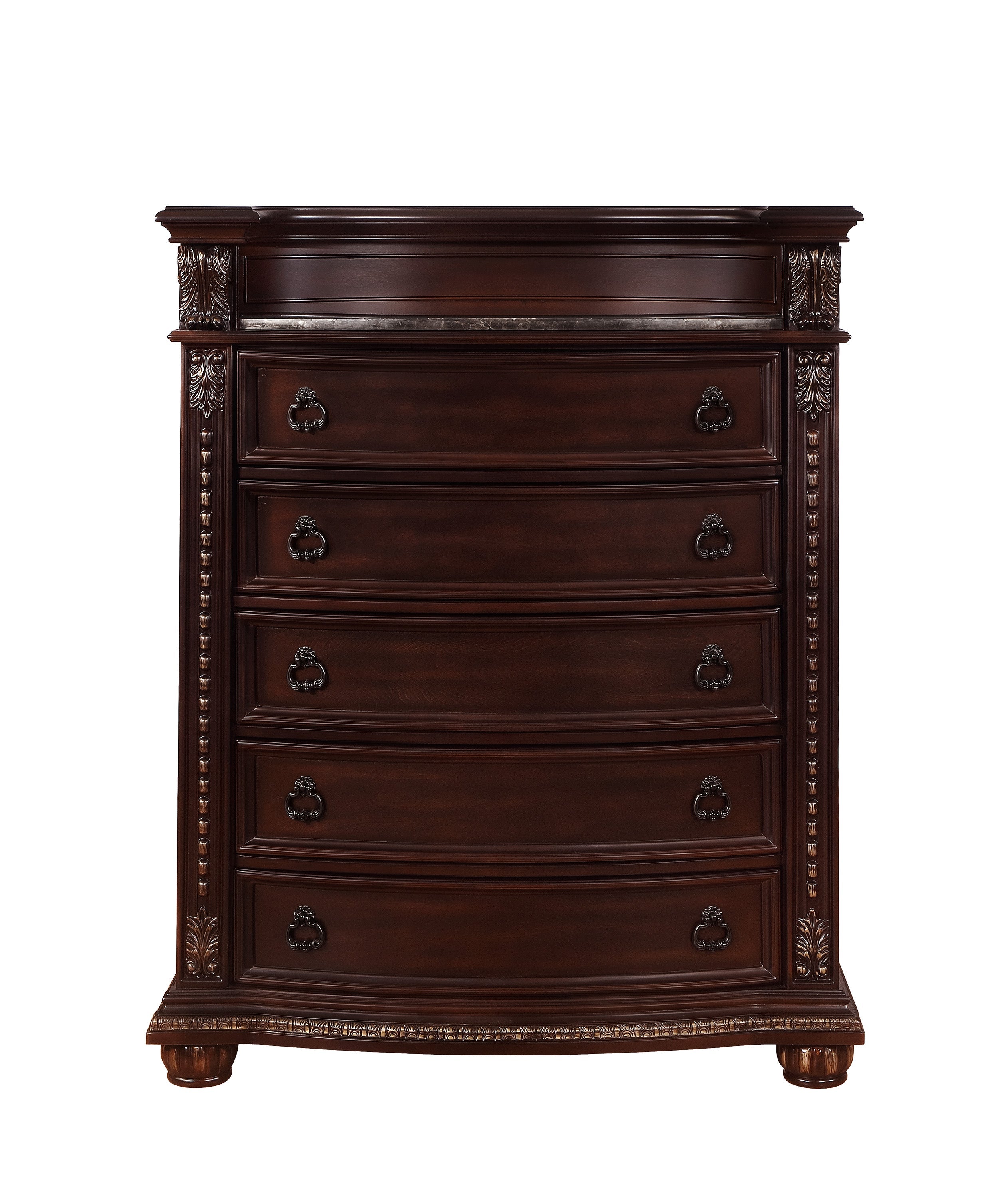 Stanley Cherry Brown Upholstered Sleigh Bedroom Set - SET | B1600-Q-HB | B1600-Q-FB | B1600-KQ-HBLEG | B1600-KQ-RAIL | B1600-1 | B1600-2 - Bien Home Furniture & Electronics