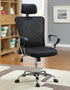 Stark Black/Chrome Mesh Back Office Chair - 800206 - Bien Home Furniture & Electronics