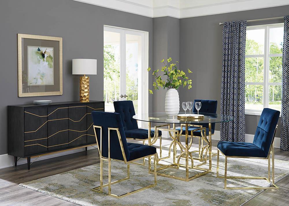 Starlight Brass Dining Table Base - 192641 - Bien Home Furniture & Electronics