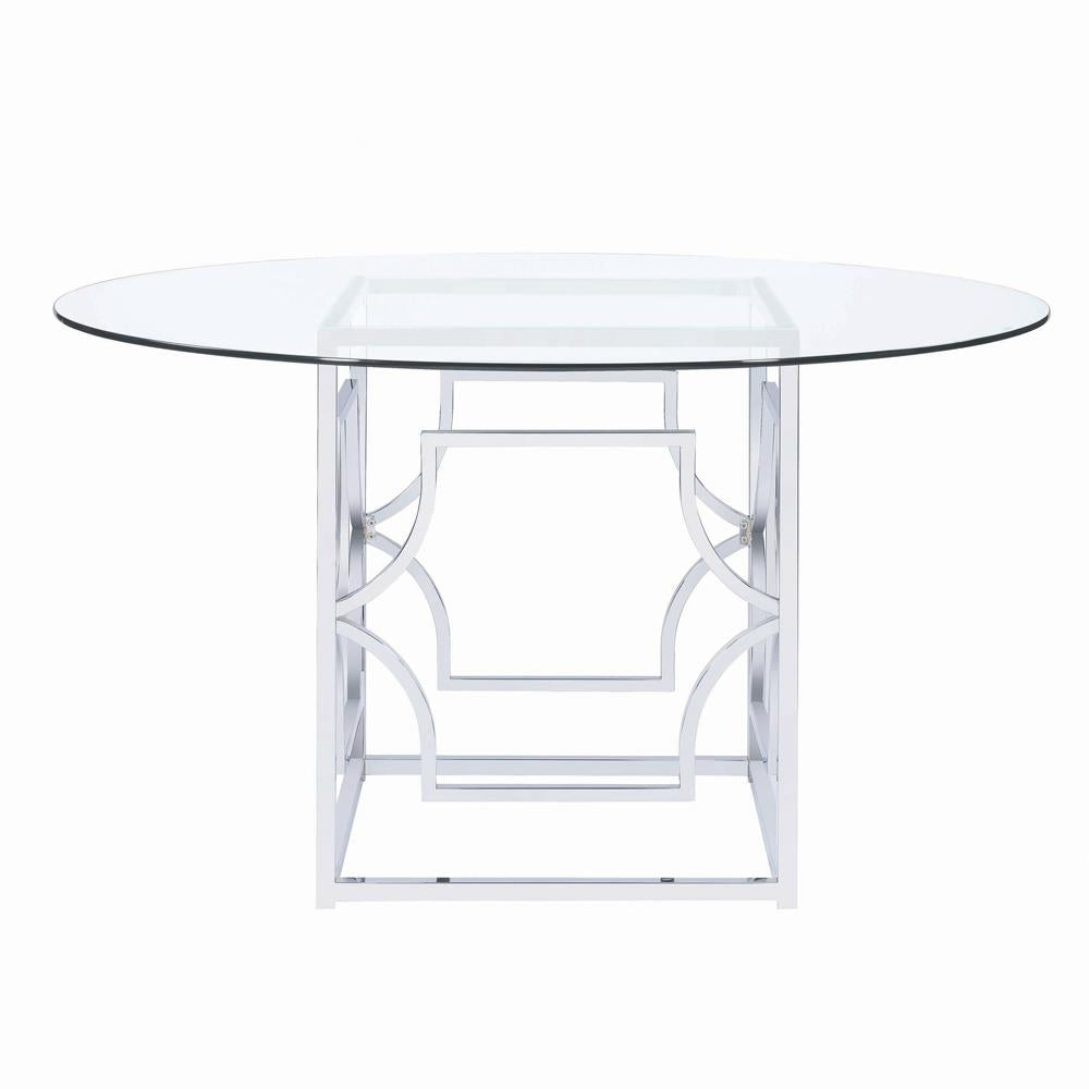 Starlight Chrome Dining Table Base - 192561 - Bien Home Furniture & Electronics