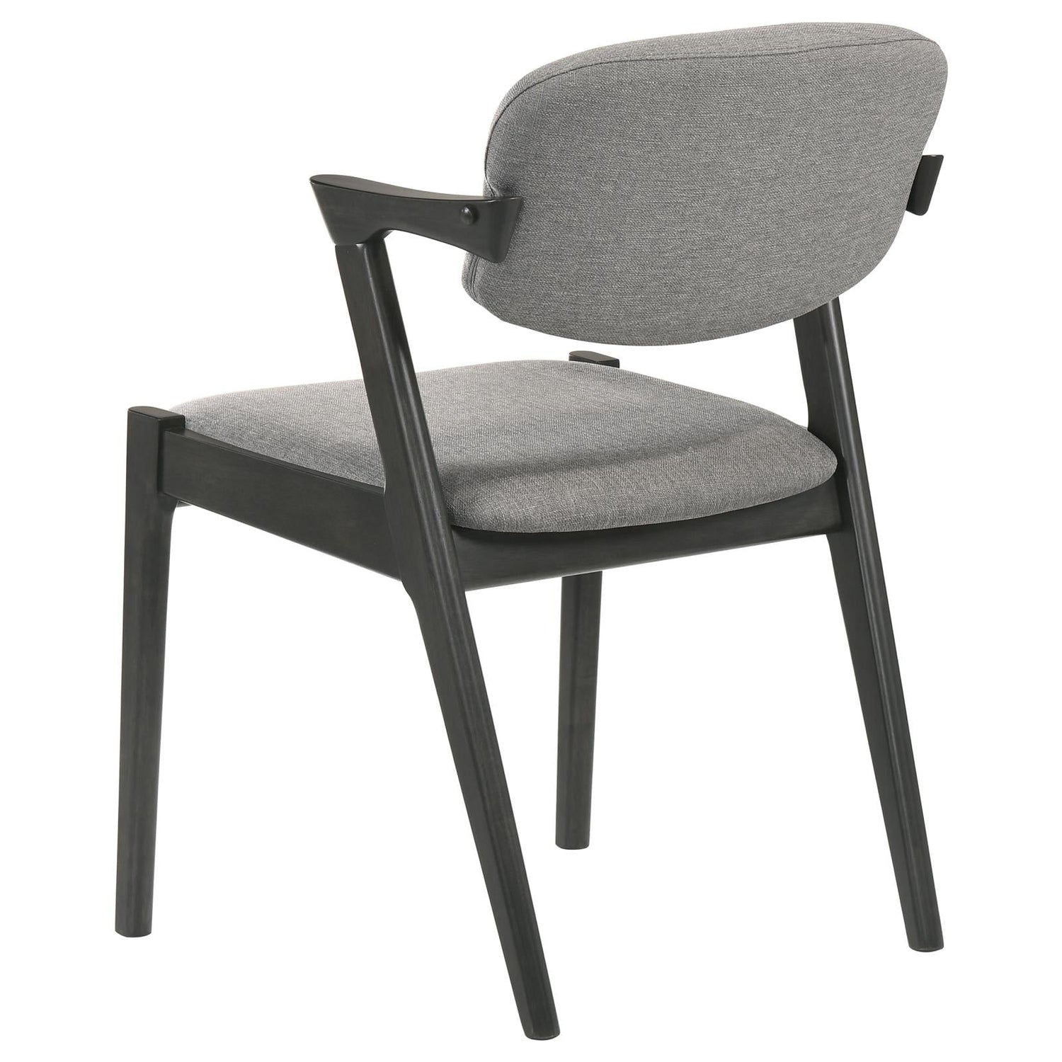 Stevie Brown Gray/Black Upholstered Side Chairs with Demi Arm, Set of 2 - 115112 - Bien Home Furniture & Electronics
