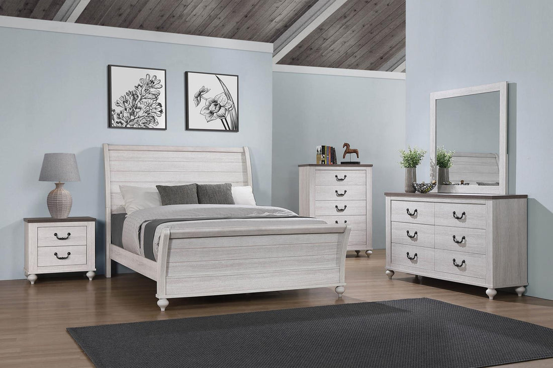 Stillwood Vintage Linen Sleigh Bedroom Set - SET | 223281Q | 223282 | 223285 - Bien Home Furniture &amp; Electronics