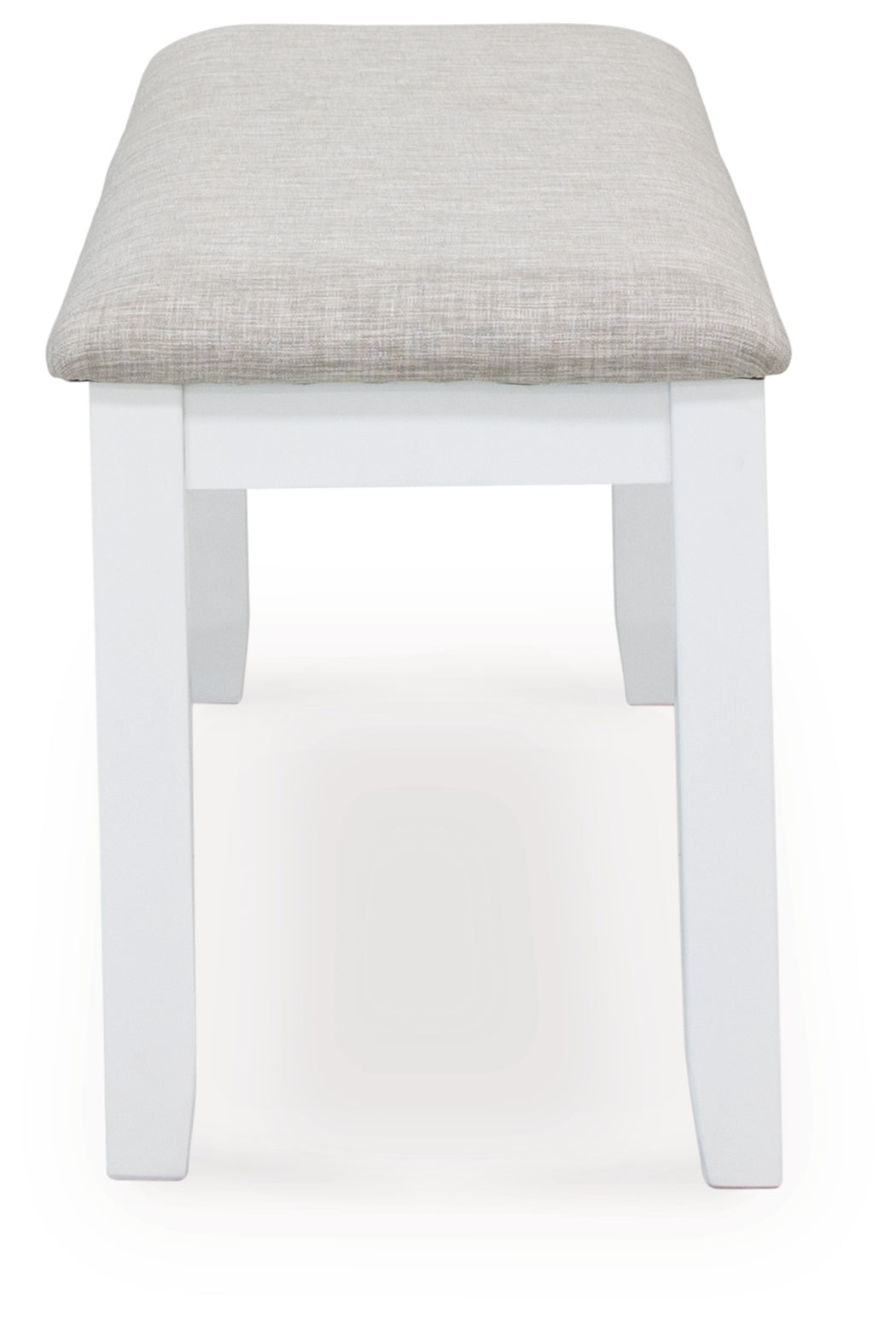 STONEHOLLOW White/Gray Dining Table and Chairs with Bench (Set of 6) - D382-325 - Bien Home Furniture & Electronics
