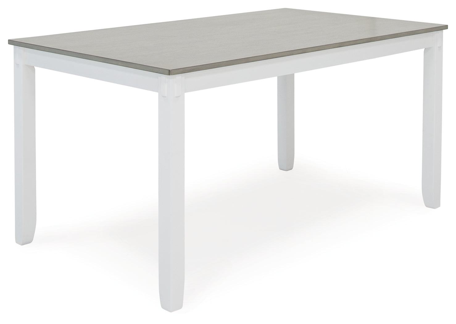 STONEHOLLOW White/Gray Dining Table and Chairs with Bench (Set of 6) - D382-325 - Bien Home Furniture & Electronics