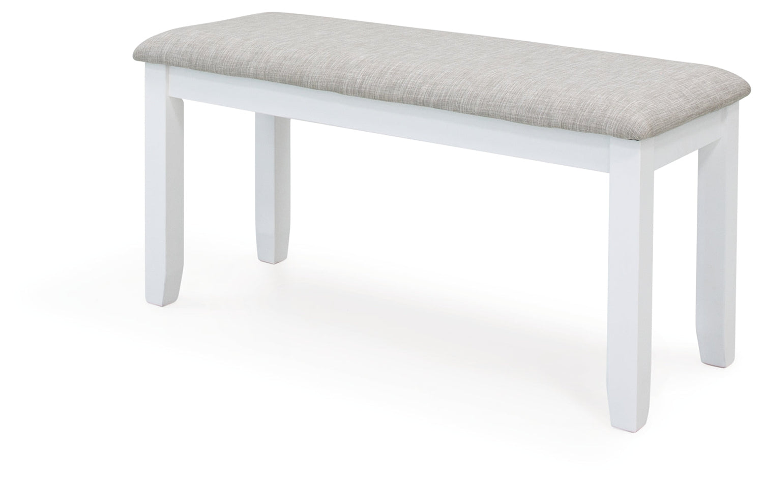 STONEHOLLOW White/Gray Dining Table and Chairs with Bench (Set of 6) - D382-325 - Bien Home Furniture & Electronics