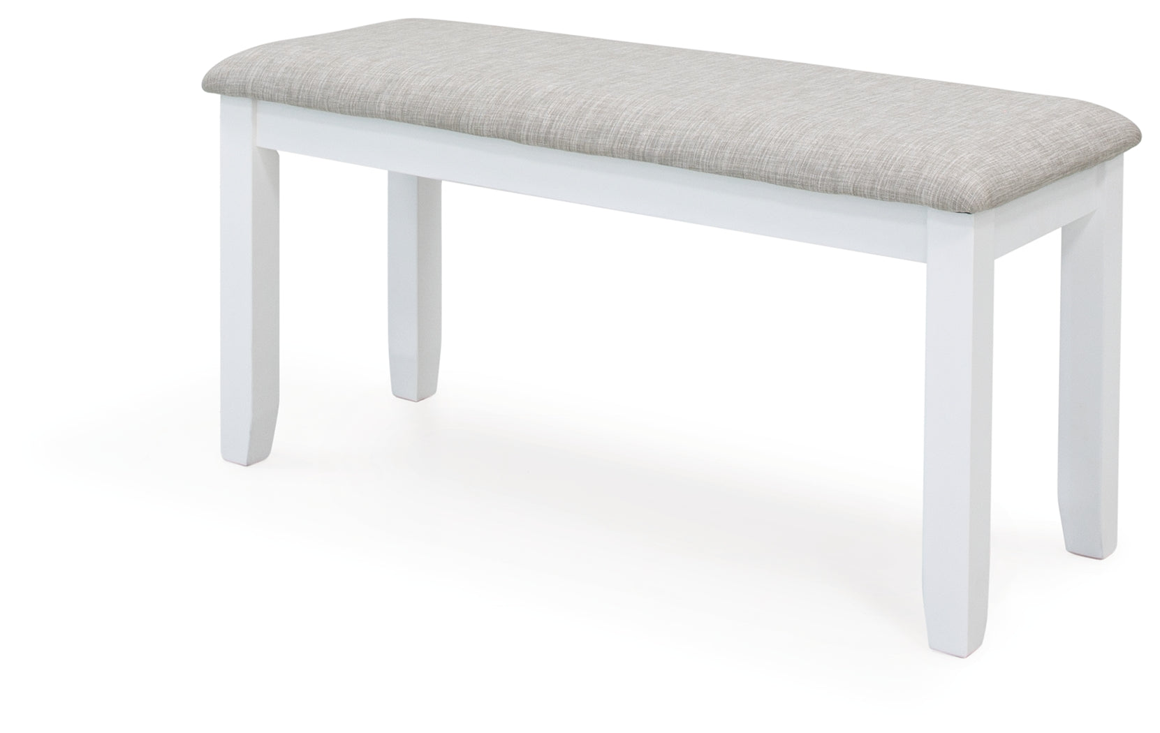STONEHOLLOW White/Gray Dining Table and Chairs with Bench (Set of 6) - D382-325 - Bien Home Furniture & Electronics