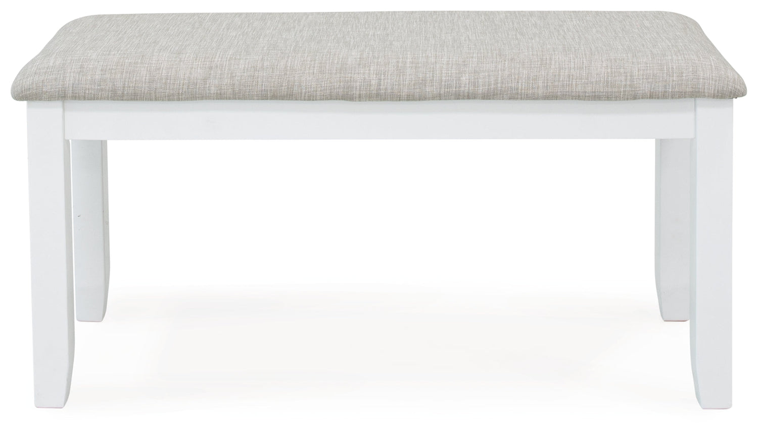STONEHOLLOW White/Gray Dining Table and Chairs with Bench (Set of 6) - D382-325 - Bien Home Furniture & Electronics