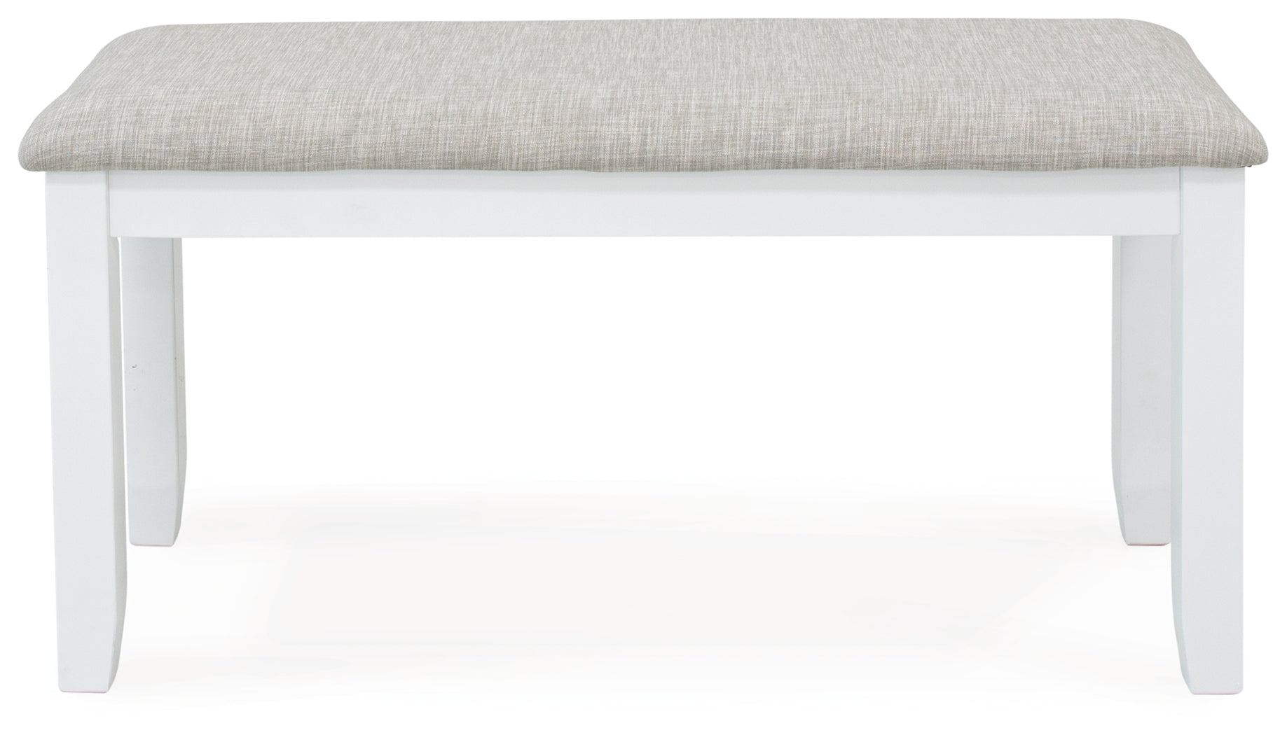 STONEHOLLOW White/Gray Dining Table and Chairs with Bench (Set of 6) - D382-325 - Bien Home Furniture & Electronics