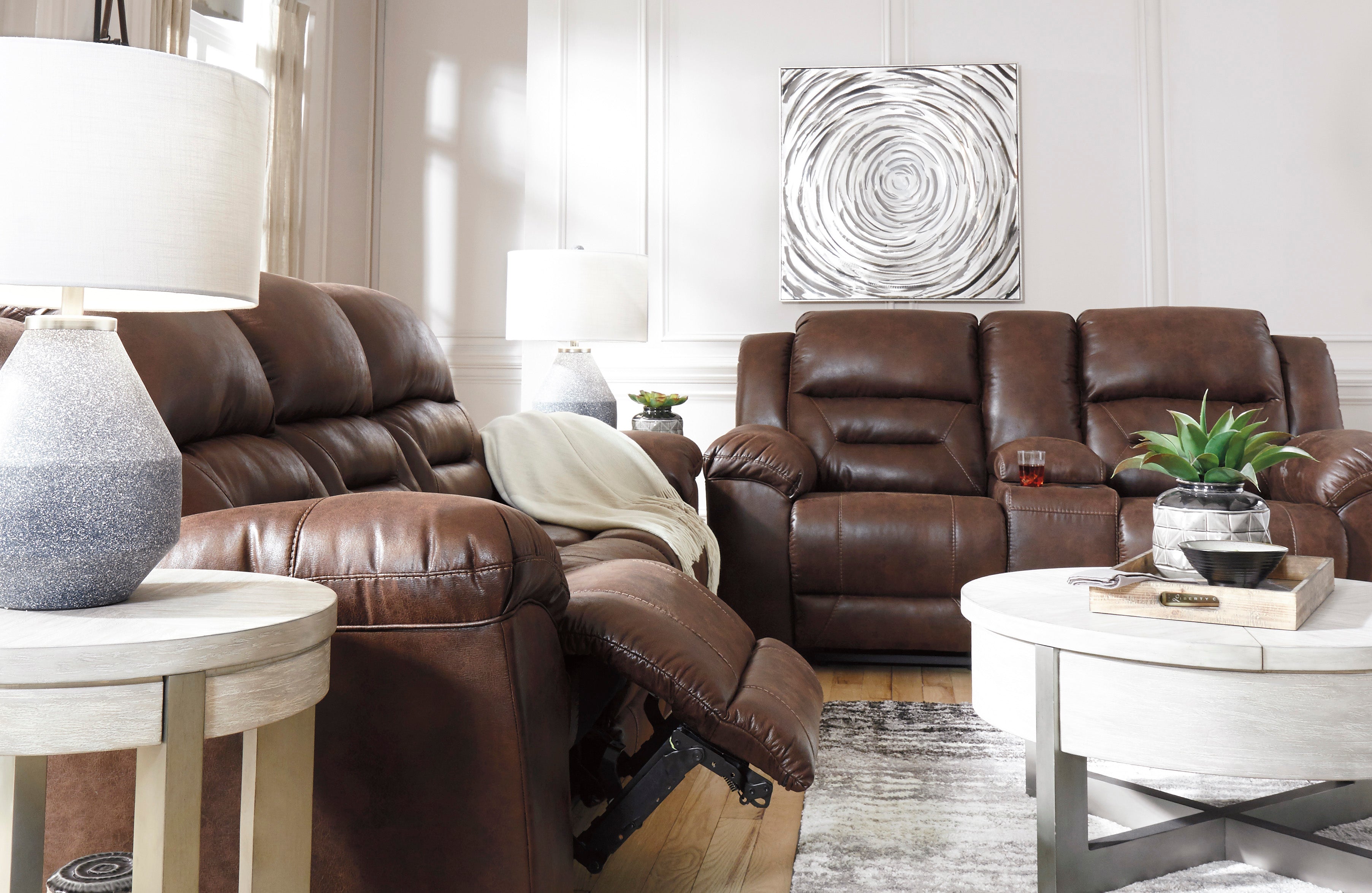 Stoneland Chocolate Power Reclining Living Room Set - SET | 3990487 | 3990496 - Bien Home Furniture & Electronics