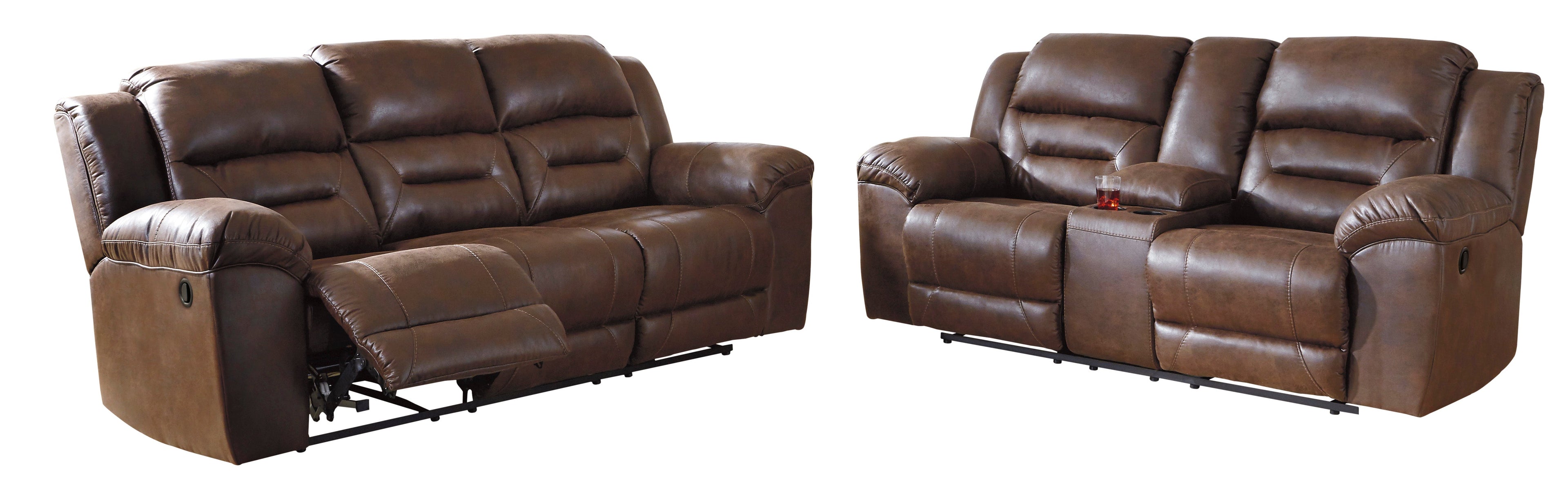 Stoneland Chocolate Reclining Living Room Set - SET | 3990488 | 3990494 - Bien Home Furniture & Electronics