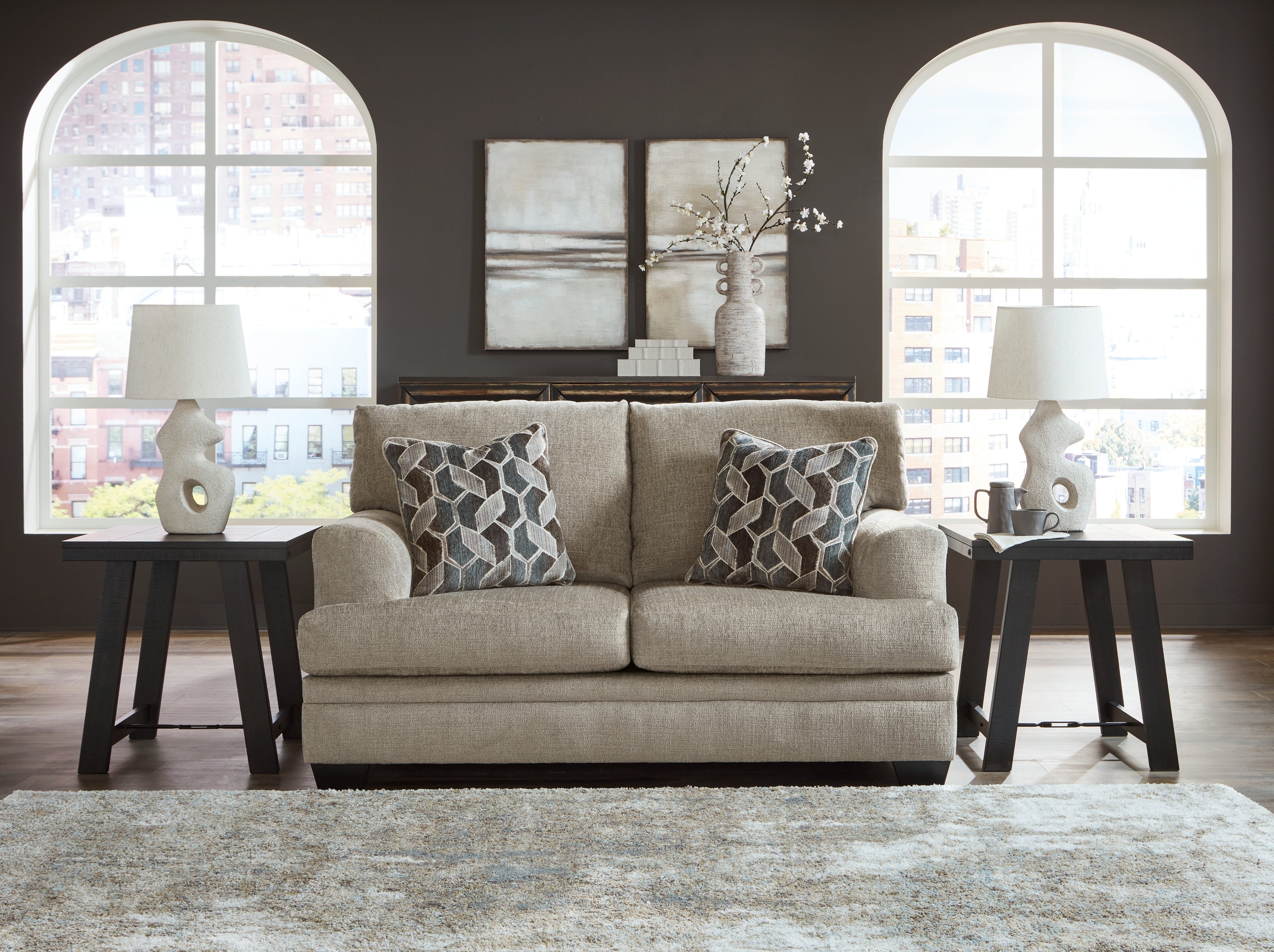 Stonemeade Taupe Loveseat - 5950435 - Bien Home Furniture &amp; Electronics