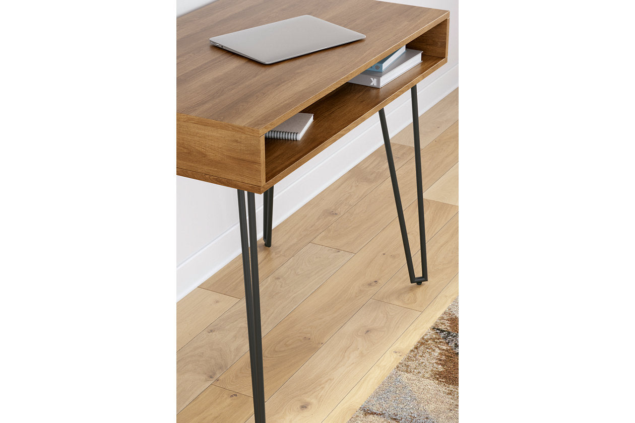 Strumford Brown/Black Home Office Desk - H449-10 - Bien Home Furniture &amp; Electronics