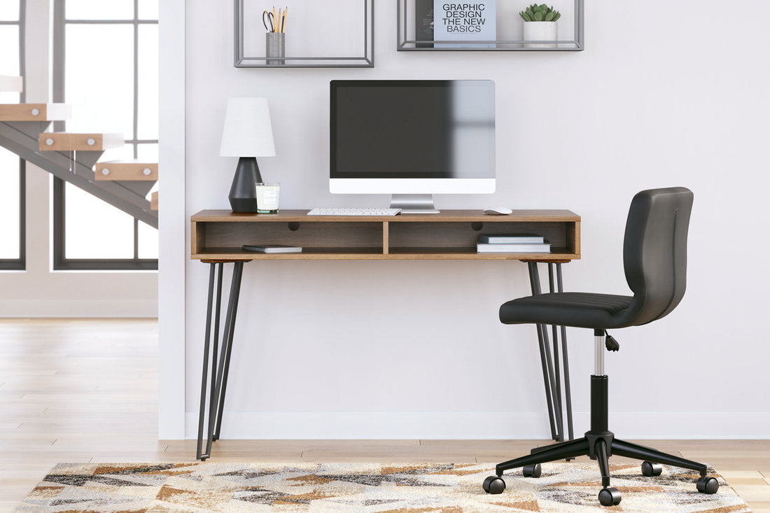 Strumford Brown/Black Home Office Desk - H449-14 - Bien Home Furniture &amp; Electronics