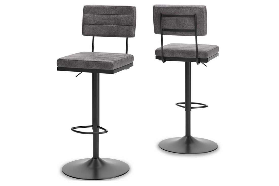 Strumford Gray/Black Bar Height Barstool, Set of 2 - D119-630 - Bien Home Furniture &amp; Electronics