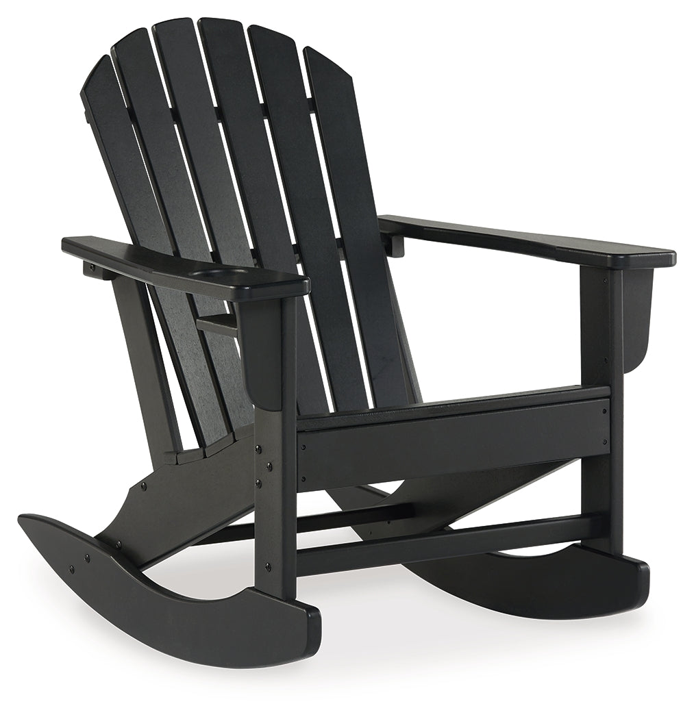 Sundown Treasure Black Outdoor Rocking Chair - P008-827 - Bien Home Furniture & Electronics