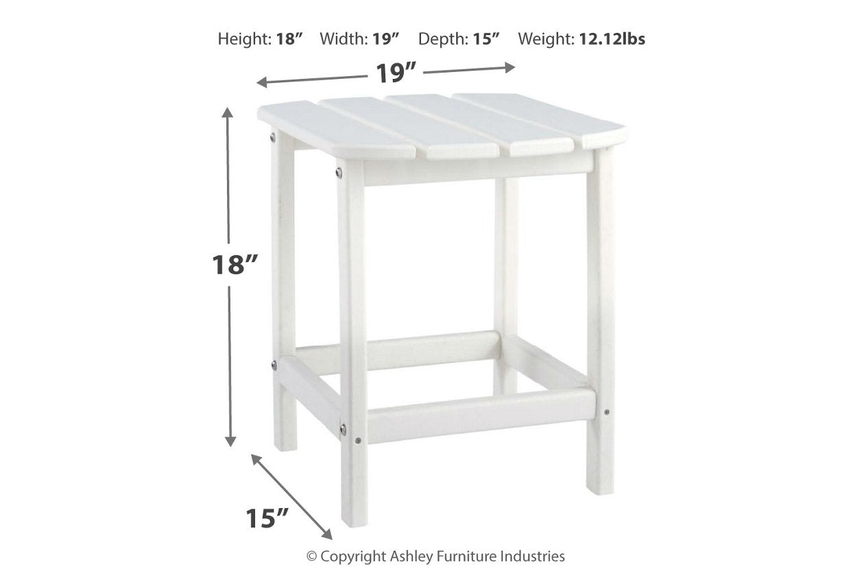 Sundown Treasure White End Table - P011-703 - Bien Home Furniture & Electronics