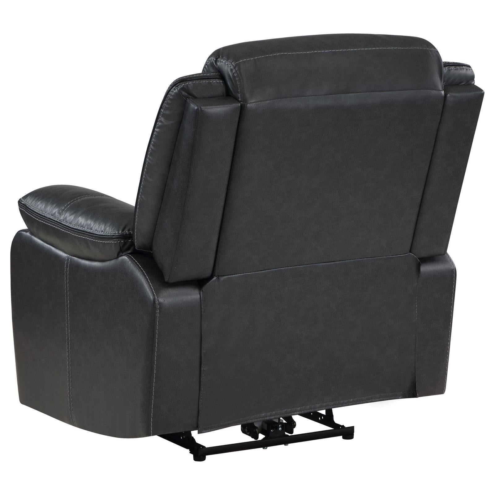 Sycamore Upholstered Power Recliner Chair Dark Grey - 610233P - Bien Home Furniture & Electronics