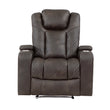 Tabor Dark Brown Power Reclining Chair - 9211BRG-1PWH - Bien Home Furniture & Electronics