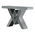 Taffeta V-Shaped Sofa Table with Glass Top Silver - 723449 - Bien Home Furniture & Electronics