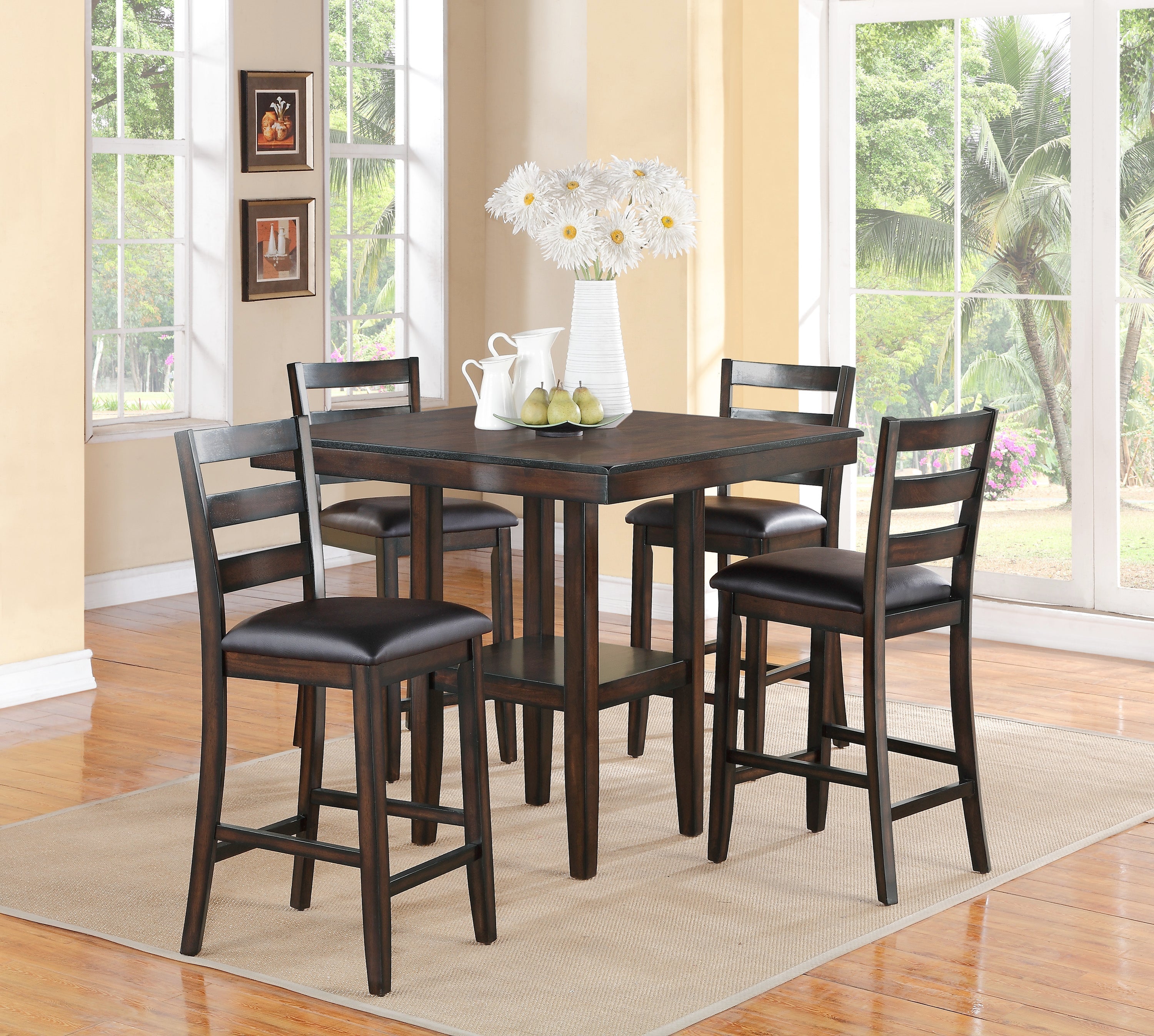 Tahoe Brown 5-Piece Counter Height Set - 2630SET - Bien Home Furniture &amp; Electronics