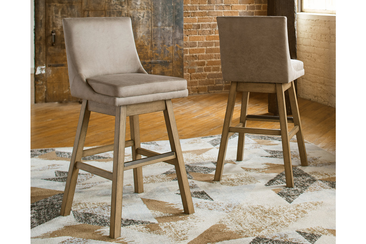 Tallenger Beige Bar Height Barstool, Set of 2 - D380-530 - Bien Home Furniture & Electronics