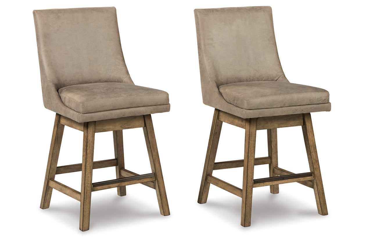 Tallenger Beige Counter Height Barstool, Set of 2 - D380-524 - Bien Home Furniture & Electronics