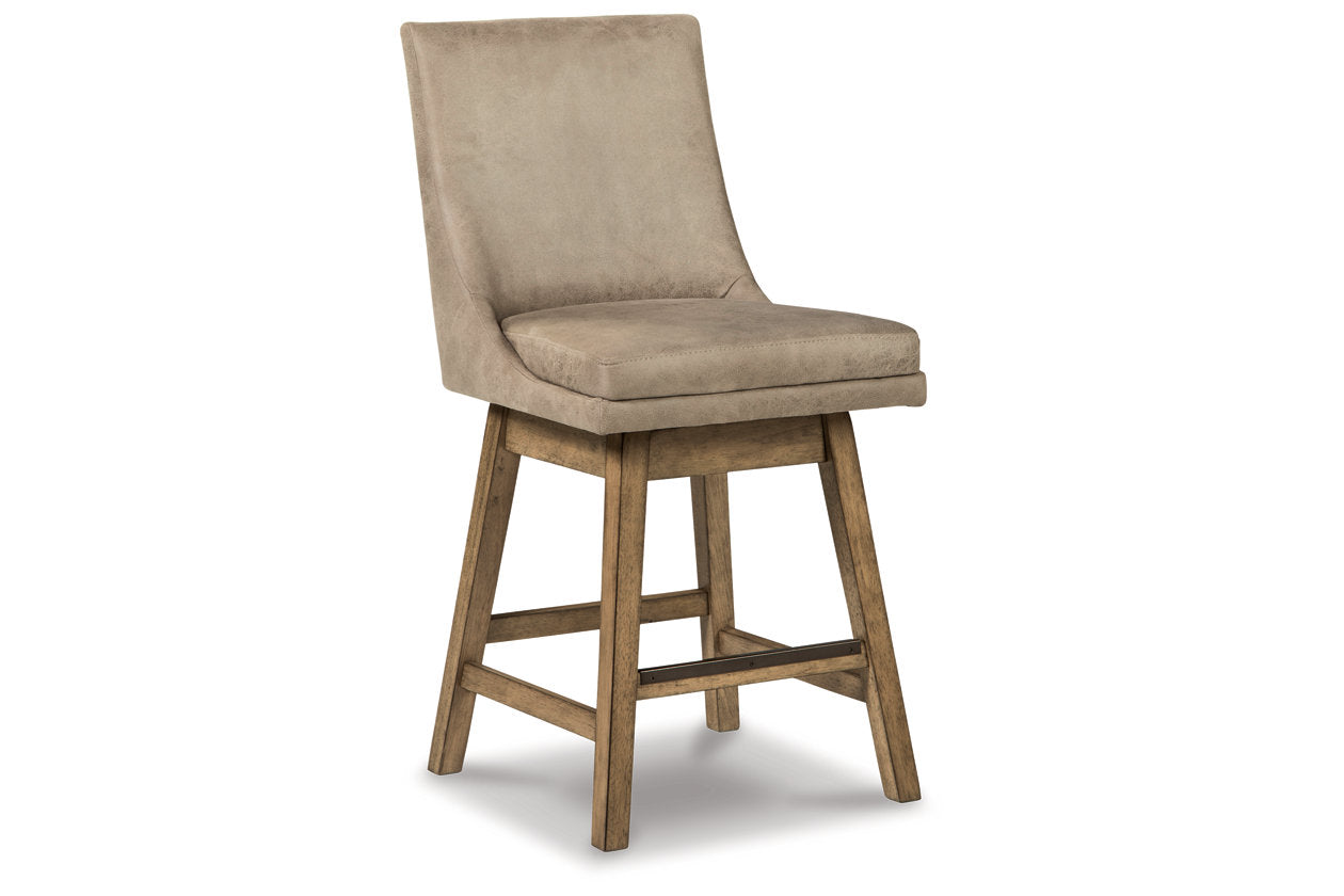 Tallenger Beige Counter Height Barstool, Set of 2 - D380-524 - Bien Home Furniture & Electronics