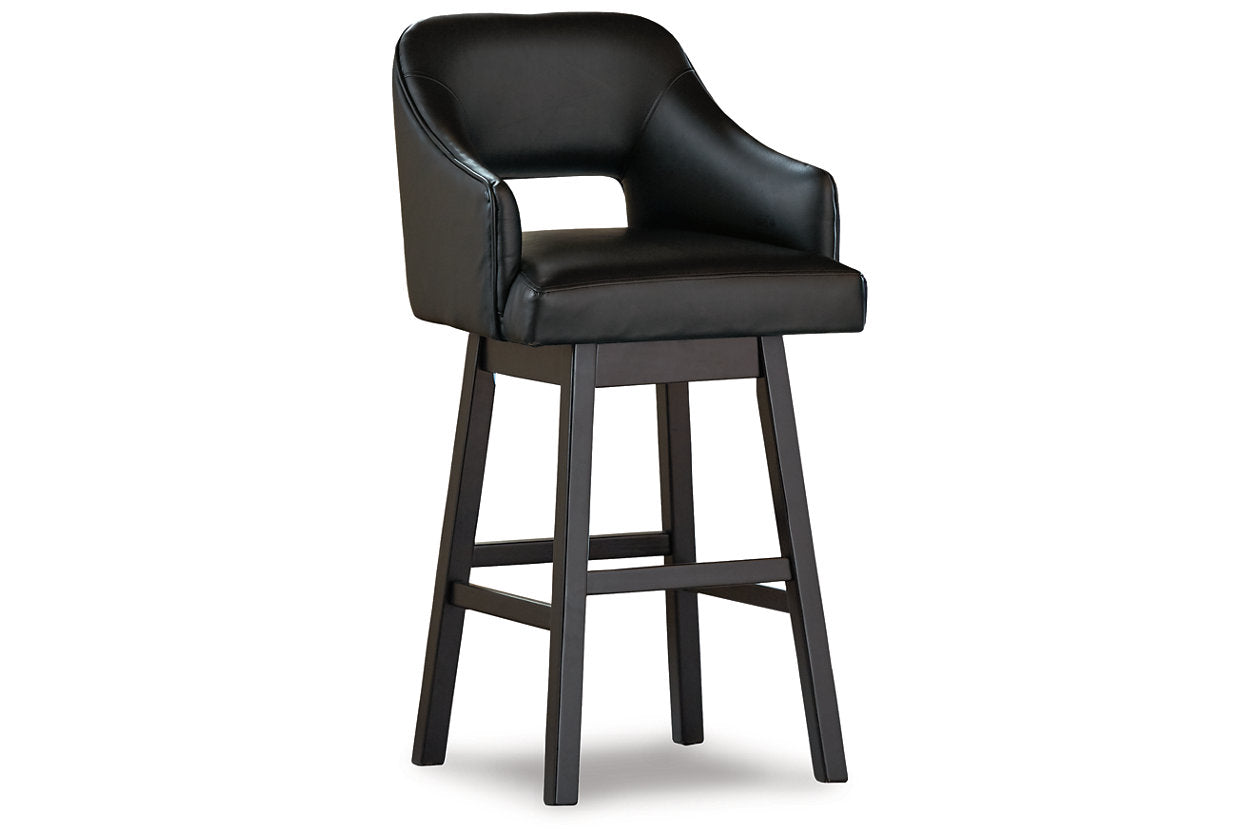 Tallenger Black/Dark Brown Bar Height Barstool, Set of 2 - D380-930 - Bien Home Furniture & Electronics