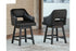 Tallenger Black/Dark Brown Counter Height Barstool, Set of 2 - D380-924 - Bien Home Furniture & Electronics