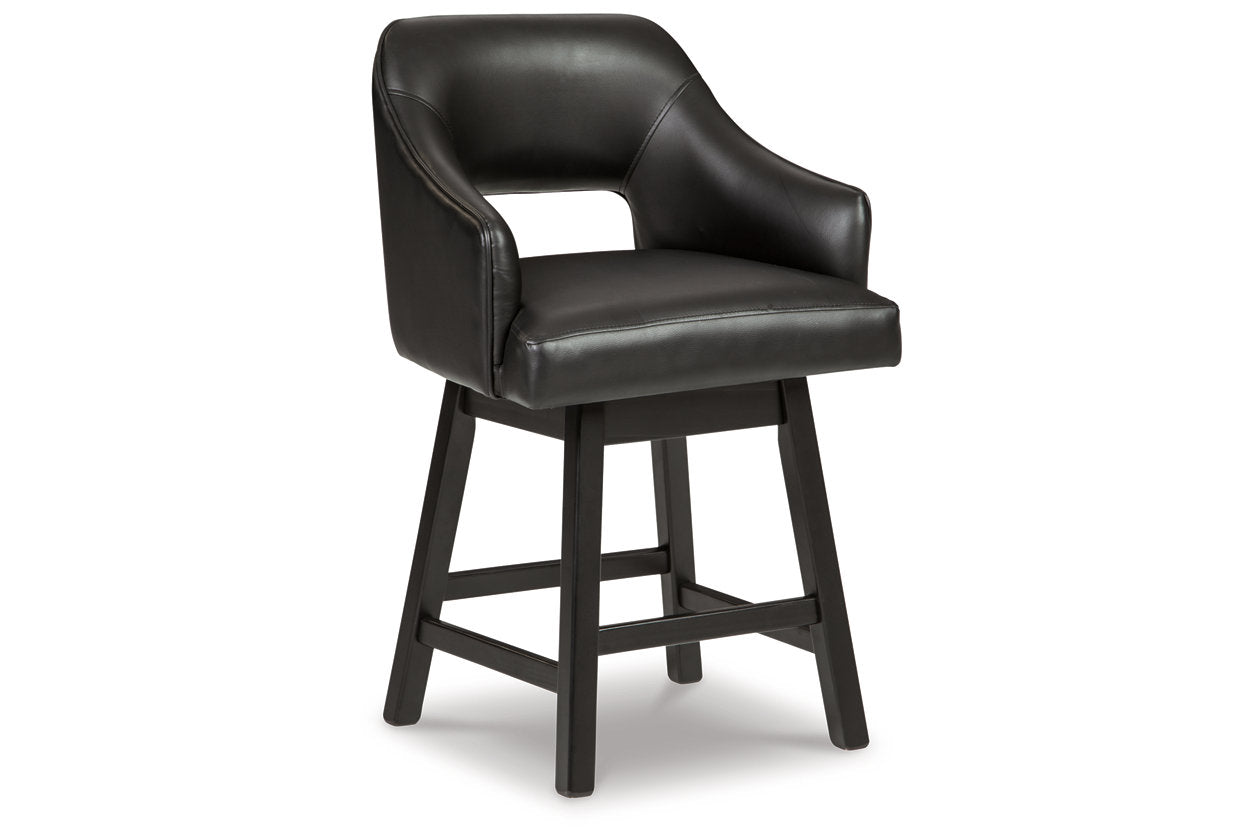 Tallenger Black/Dark Brown Counter Height Barstool, Set of 2 - D380-924 - Bien Home Furniture & Electronics