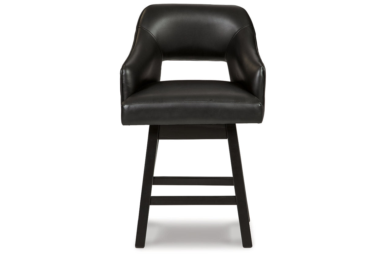 Tallenger Black/Dark Brown Counter Height Barstool, Set of 2 - D380-924 - Bien Home Furniture & Electronics