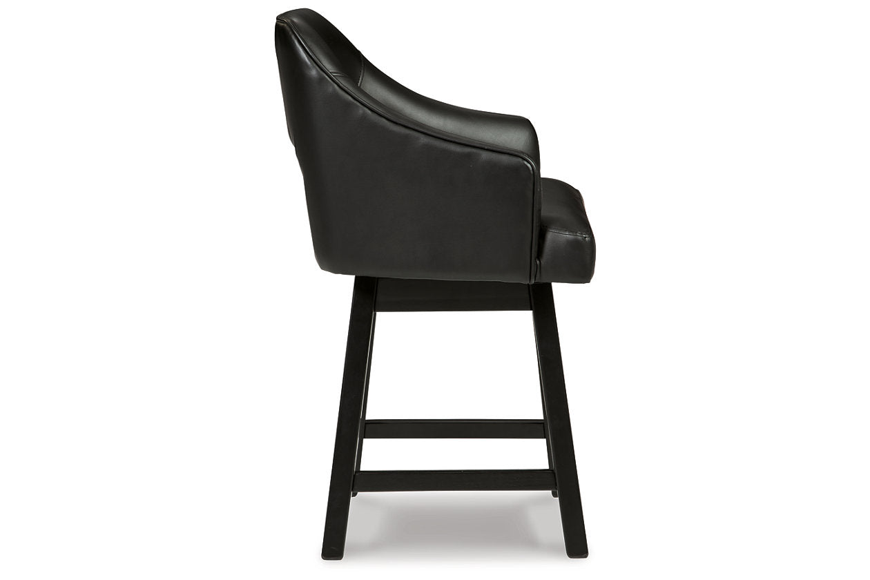 Tallenger Black/Dark Brown Counter Height Barstool, Set of 2 - D380-924 - Bien Home Furniture & Electronics