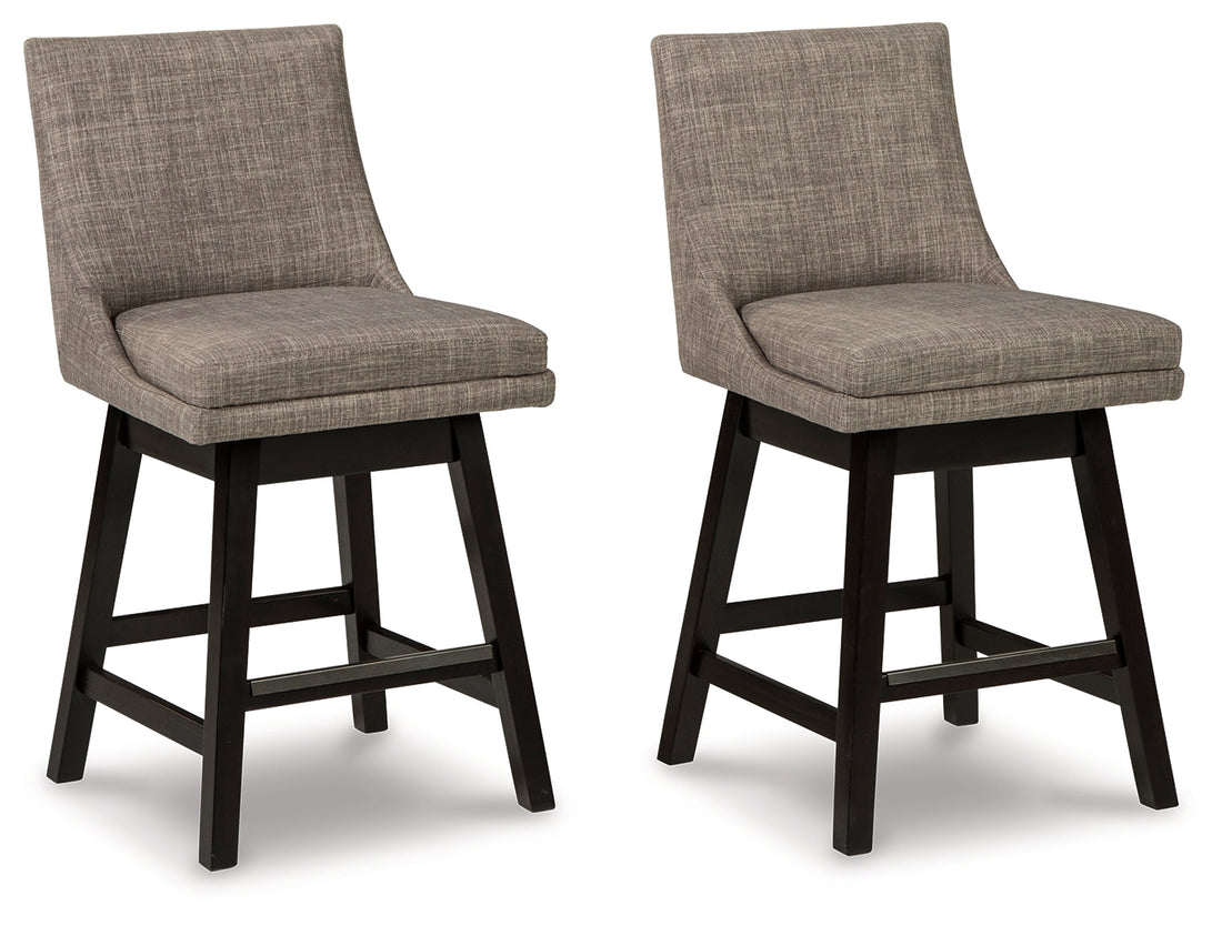 Tallenger Light Gray Counter Height Barstool, Set of 2 - D380-424 - Bien Home Furniture & Electronics