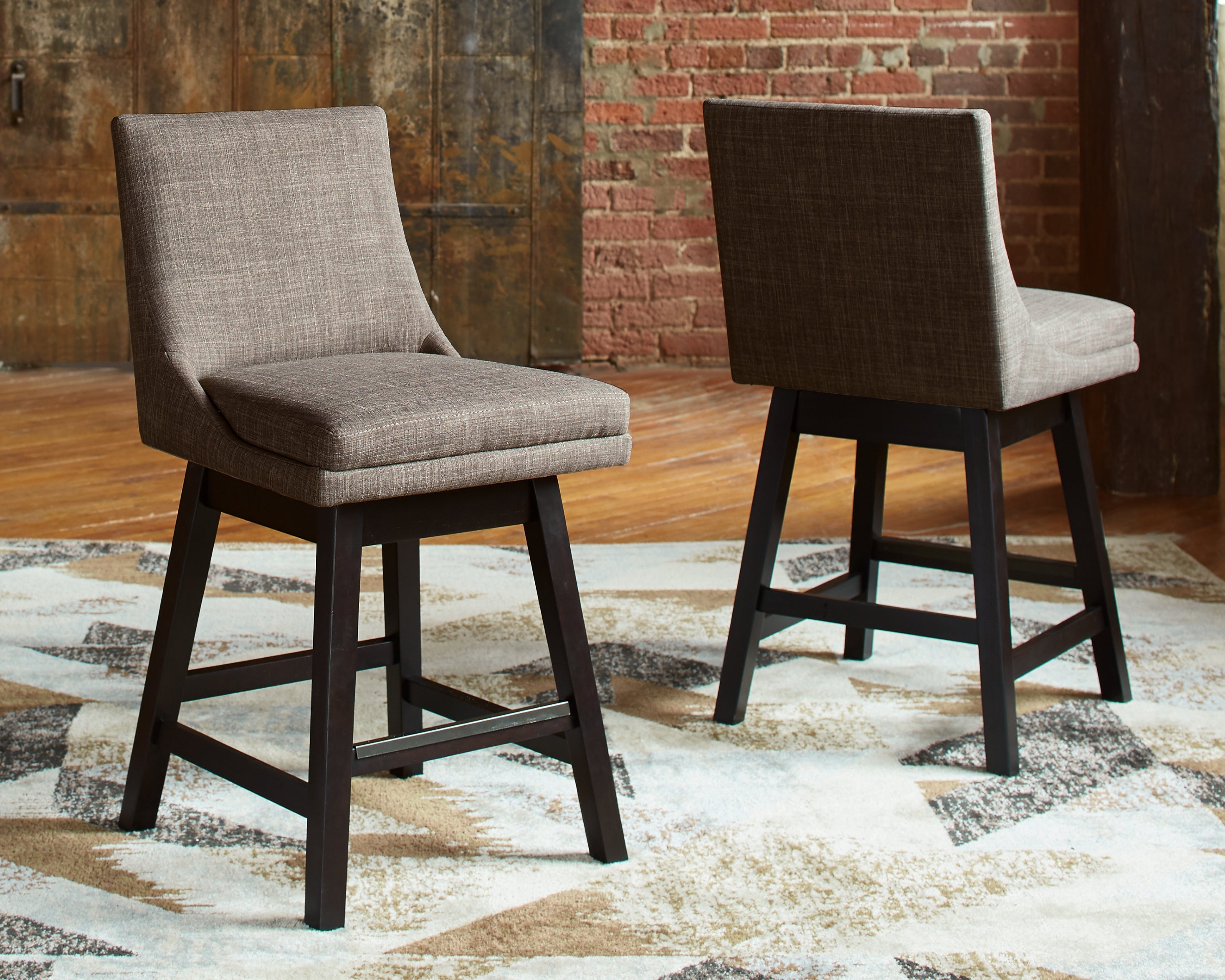 Tallenger Light Gray Counter Height Barstool, Set of 2 - D380-424 - Bien Home Furniture & Electronics